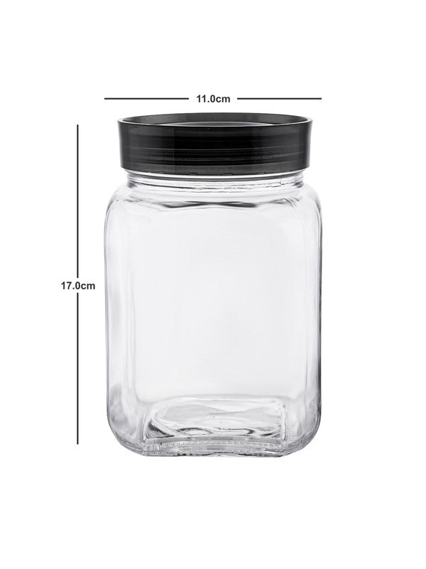 Glass Square Jar (Set of 2pcs)