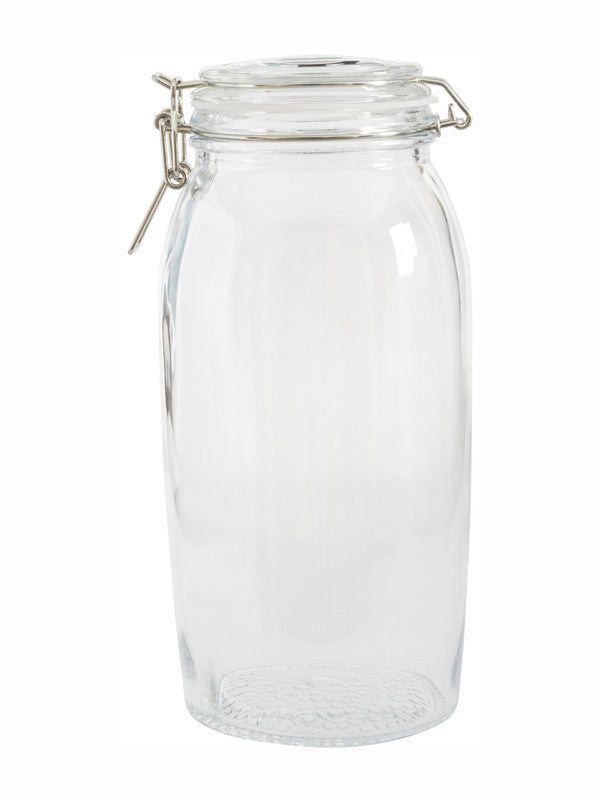 Goodhomes Glass Storage Jar with Clip Lid (Set of 2pcs)