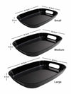 St Stehlen Melamine Decorative 3 Size Oval Serving Tray with Handle (Set of 3pcs)