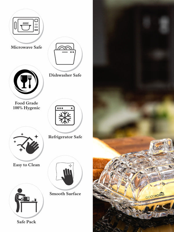 Glass Butter Dish With Lid