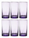 Goodhomes Color Glass Lilac Purple Yulin Juice water Tumbler (Set of 6pcs)