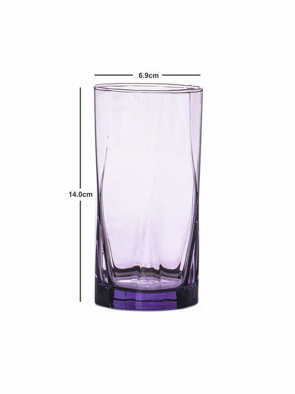 Goodhomes Color Glass Lilac Purple Yulin Juice water Tumbler (Set of 6pcs)