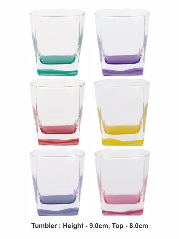 Luminarc Glass Rainbow Tumbler (Set of 6 Pcs.)
