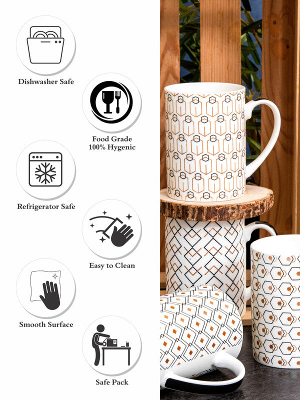 Bone China Tea/Coffee Large Mug Set of 6pcs