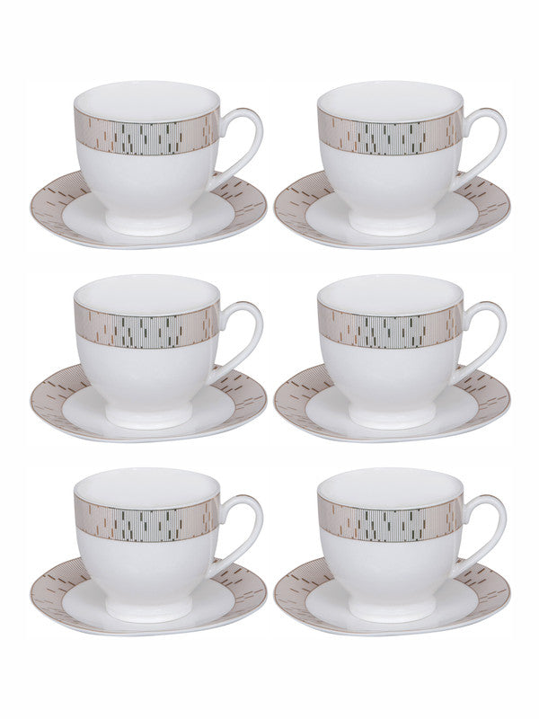 Goodhomes Bone China Tea / Coffee Cup Saucer (Set of 6pcs Cup