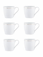 Bone China Tea Cups/Coffee Mugs with Real Gold Print (Set of 6pcs)