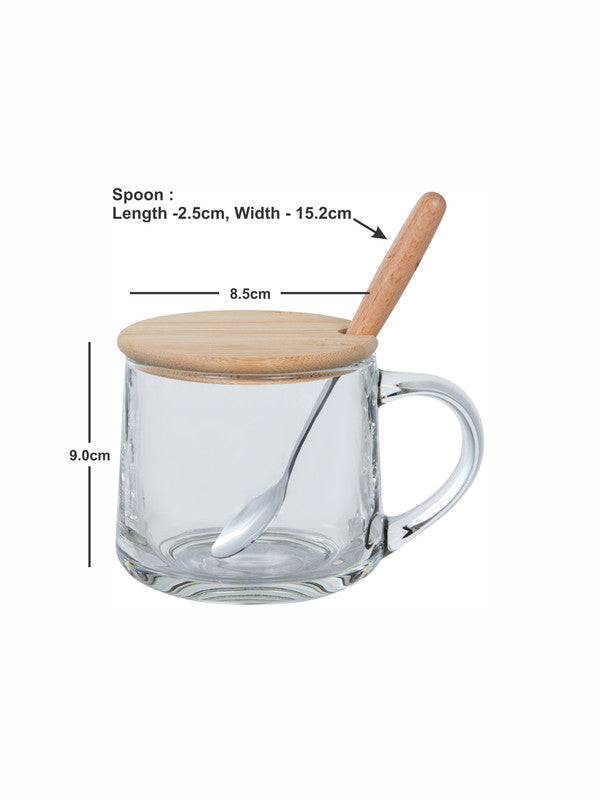 Cute Fruity Mug Glass Mug with Spoon and Wood Lid – GinkgoHome