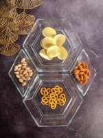 Goodhomes Glass Platter Set (Set of 4pcs)