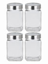 Goodhomes Glass Storage Jar with Lid (Set of 4pcs)