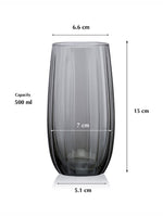 Pasabahce Linka Long Drink Water/ Juice Glass 500 ml 4 Pcs Set Grey