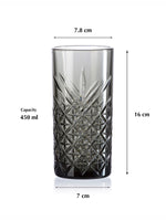 Pasabahce Timeless Long Drink Water/ Juice Glass 450 ml 2 Pcs Set Grey