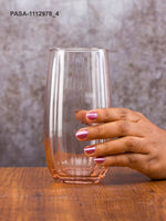 Pasabahce Linka Long Drink Water/ Juice Glass 500 ml 4 Pcs Set Pink