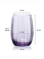 Pasabahce Linka Whisky/ Juice Glass 240 ml 6 Pcs Set Purple
