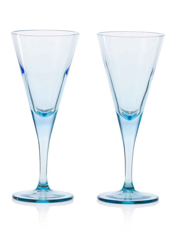 Pasabahce V-Line Red Wine Stem Glass 200 ml 2 Pcs Set Blue