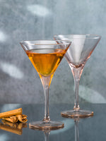 Pasabahce V-Line Martini Stem Glass 250 ml 2 Pcs Set Pink