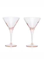 Pasabahce V-Line Martini Stem Glass 250 ml 2 Pcs Set Pink