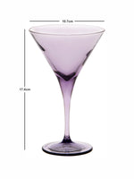 Pasabahce V-Line Martini Stem Glass 250 ml 2 Pcs Set Purple