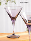 Pasabahce V-Line Martini Stem Glass 250 ml 2 Pcs Set Purple