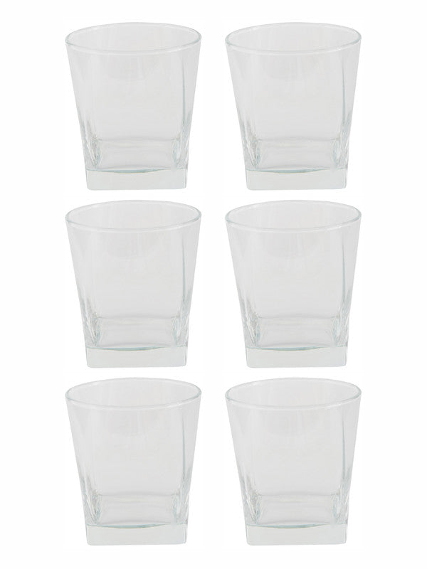 Pasabahce Glass Carre Tumbler (Set of 6 Pcs.)