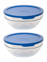 Pasabahce Tempered Round Container with Lid (Set of 2pcs)