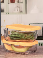 Pasabahce Glass Snowbox Food Container with Lid (Set of 2pcs.)