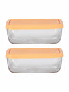 Pasabahce Glass Snowbox Food Container with Lid (Set of 2pcs.)