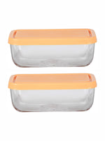 Pasabahce Glass Snowbox Food Container with Lid (Set of 2pcs.)