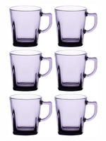 Pasabahce Glass Colour Carre Mugs (Set of 6pcs)