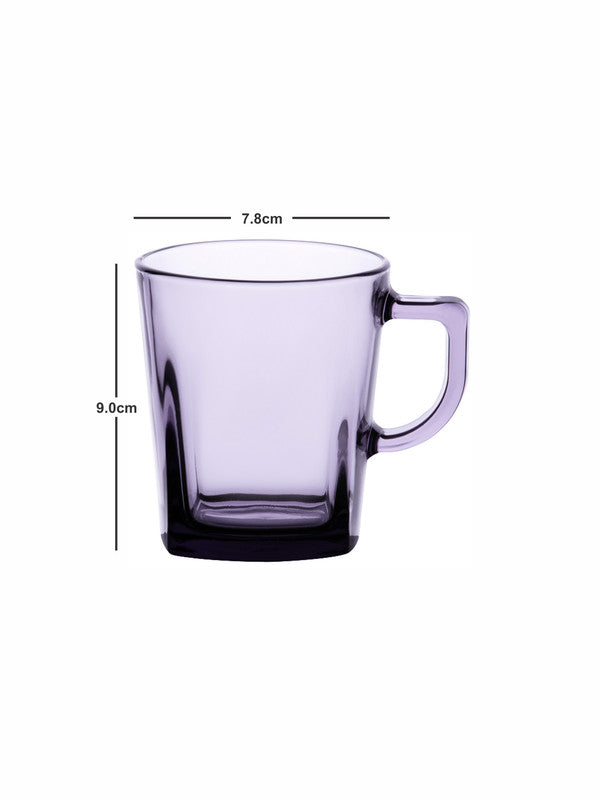 Pasabahce Glass Colour Carre Mugs (Set of 6pcs)