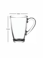 Pasabahce Glass Aqua Coffee Mug (Set of 2pcs)