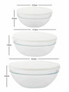 Pasabahce Glass Mixing Bowl with Lid (Set of 3 Pcs.)