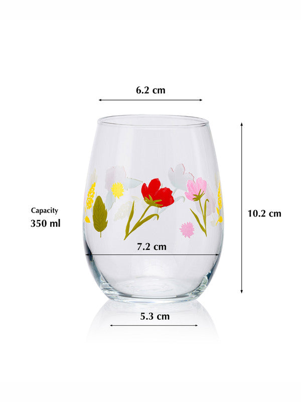 Pasabahce Floral Party Glass Juice Set 1180 ml 3 Pcs Set Printed