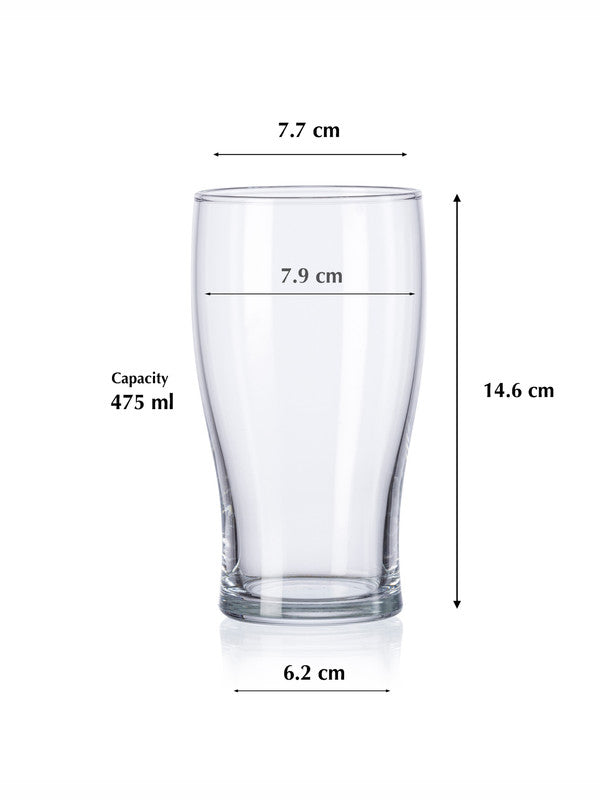 Pasabahce Tulipe Beer/ Water/ Juice Glass Pilsner 475 ml 2 Pcs Set Clear