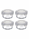 Purefit Glass Round Container Set with Airtight Lid (Set of 4pcs)