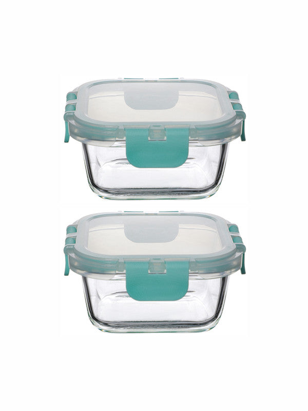 Purefit Glass Square Container Set with Airtight Lid (Set of 2pcs)
