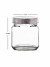 Goodhomes Glass Storage Jar with Lid (Set of 4pcs)
