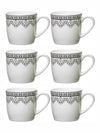 Sonaki Bone China Tea/Coffee Mugs (Set of 6pcs)