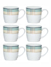 Sonaki Bone China Coffee/Tea Mugs with Gold Print (Set of 6pcs)