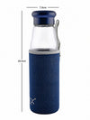 Glass Juice Bottle with Color Grip ROXX-1754-BLUE