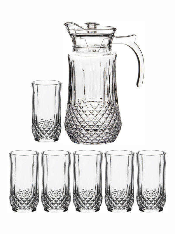 Roxx Glass Longchamp Drink Set (Set of 6pcs Tumbler & 1pc Jag)