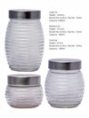 Roxx Glass Storage Jar (Set of 3pcs)