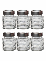 Roxx Glass Milo Storage Jar With Lid (Set of 6pcs)