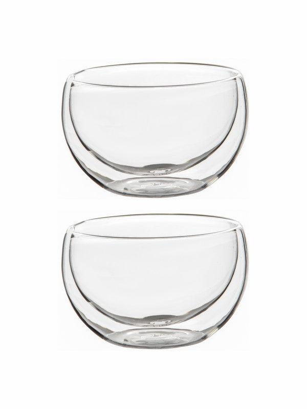 Roxx Double Wall Glass Bodrum Bowl (Set of 2 Pcs.)