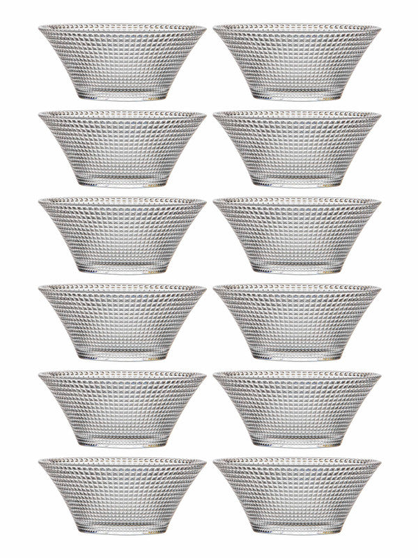 Roxx Glass Matrix Bowl (Set of 12 Pcs.)