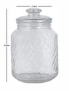 Roxx Glass Milano Storage Jar with Glass Lid (Set of 2pcs)