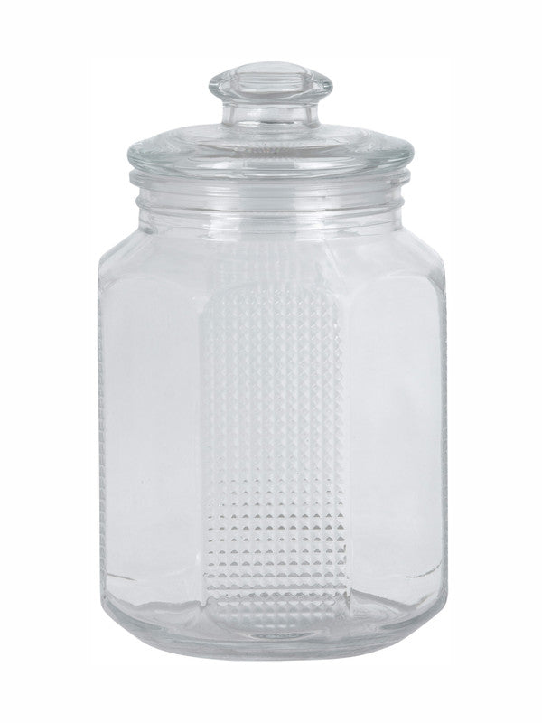 Roxx Glass Milano Storage Jar with Glass Lid (Set of 2pcs)
