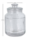 Roxx Glass Milano Storage Jar with Glass Lid (Set of 2pcs)