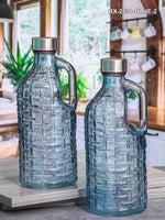 Indigo Color Glass Bottle Set of 2pcs