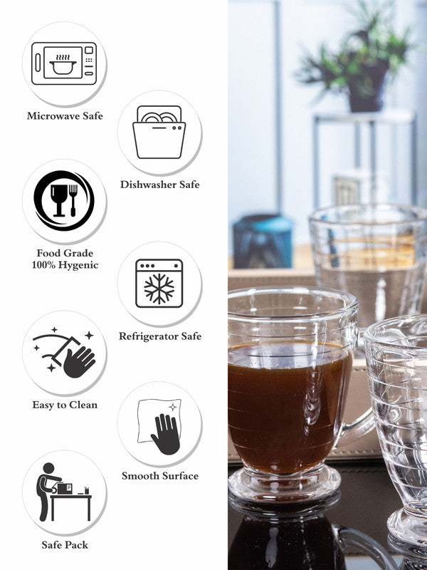 Roxx Glass Antalya Ring Coffee Mug (Set of 6pcs)