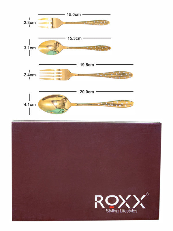 24pcs Celsia Cutlery Set with Gift Box (Set of Each 6pcs Dinner Spoon, Dinner Fork, Dessert Spoon & Dessert Fork)